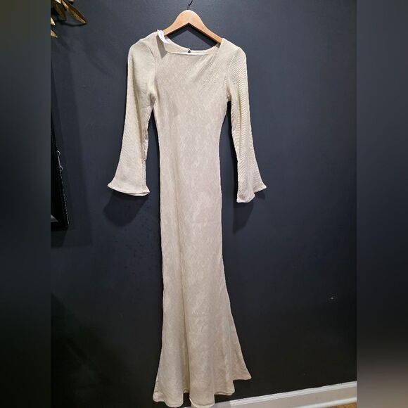 Podur Ecru Silhouette Dress Sz 8 - Picture 1 of 11